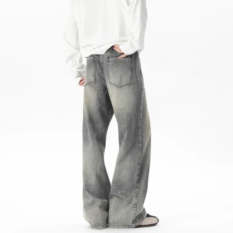 GY.VG Jeans Unisex Distressed Gray-1