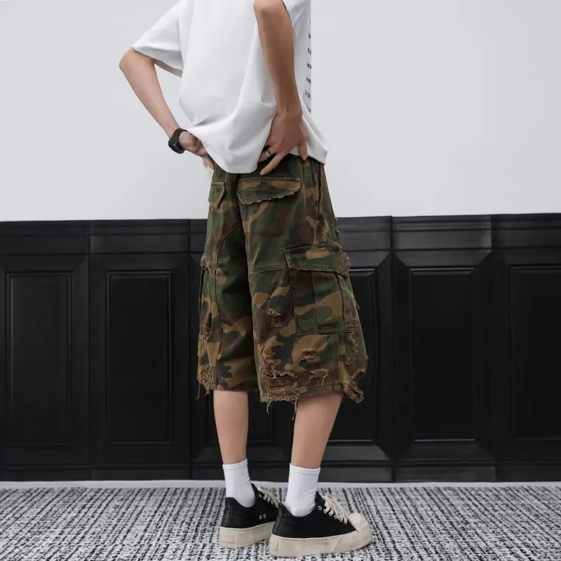 GY.VG Denim Shorts Unisex Camouflage-1