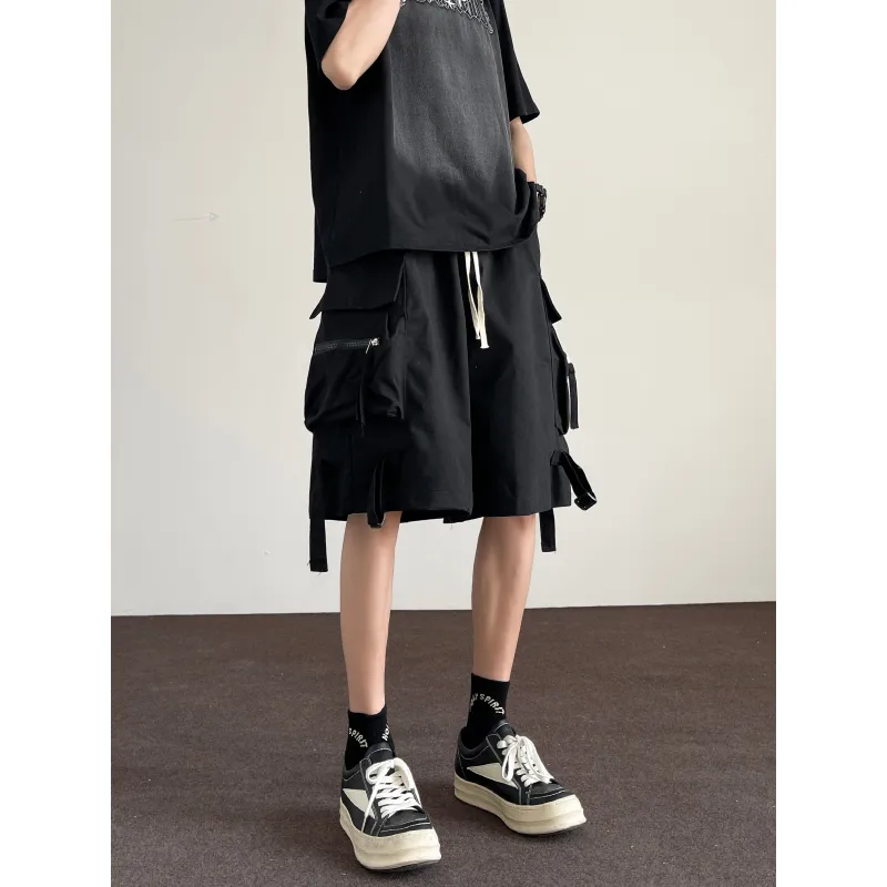 GY.VG Casual Shorts Unisex Black-3