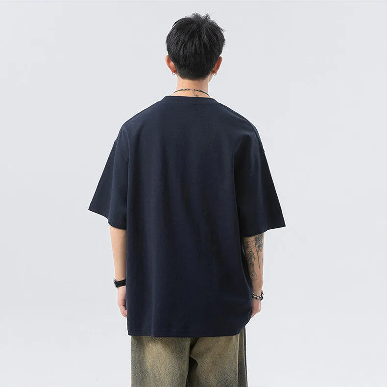 GY.VG T Shirts Unisex Navy Blue-5