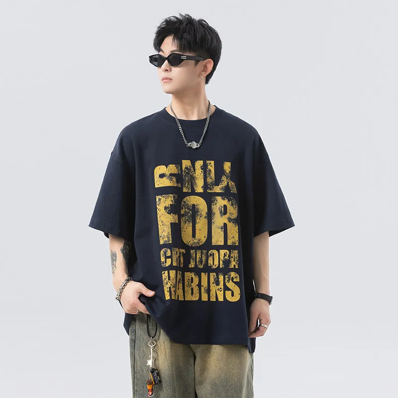 GY.VG T Shirts Unisex Navy Blue-3