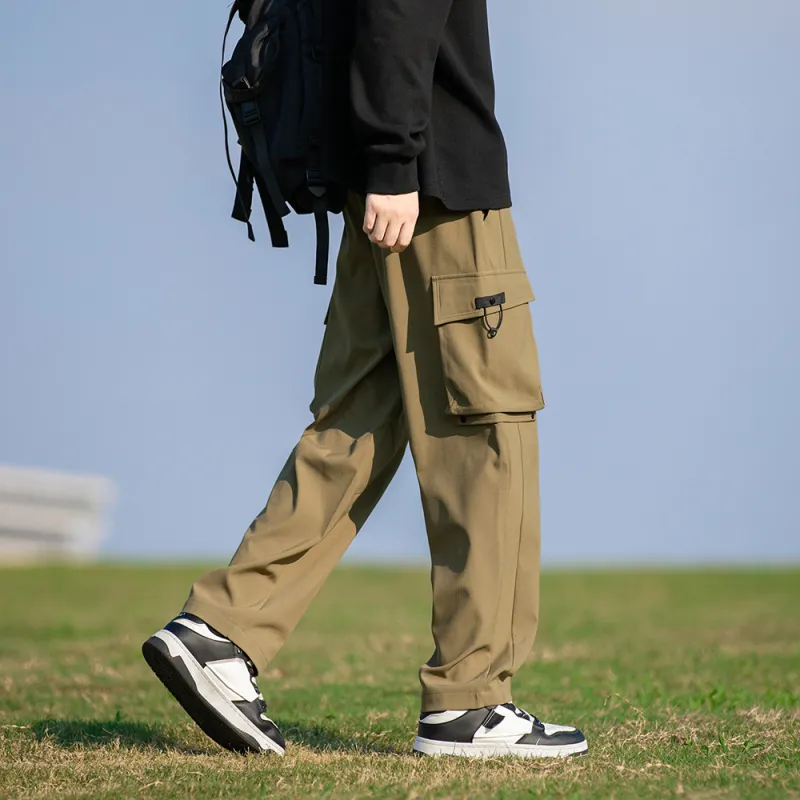 GY.VG Cargo Pants Unisex Brick Red-15