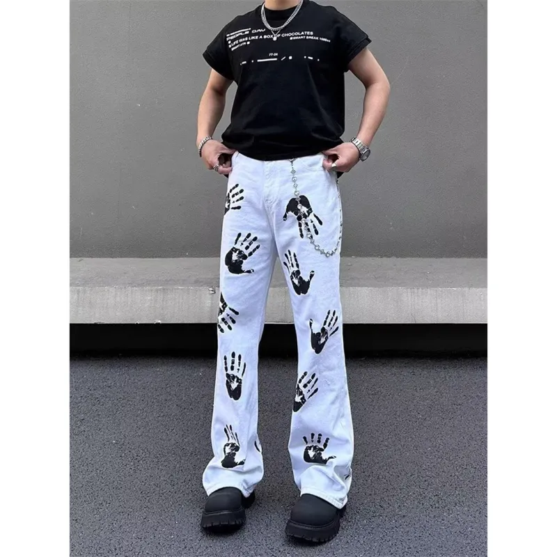 GY.VG Jeans Unisex White-3