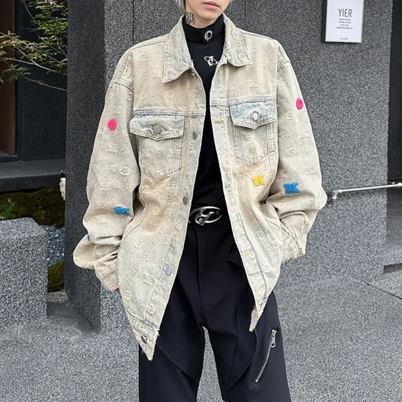 GY.VG Denim Jacket Unisex Yellow Mud-3