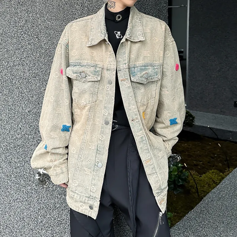 GY.VG Denim Jacket Unisex Yellow Mud-2