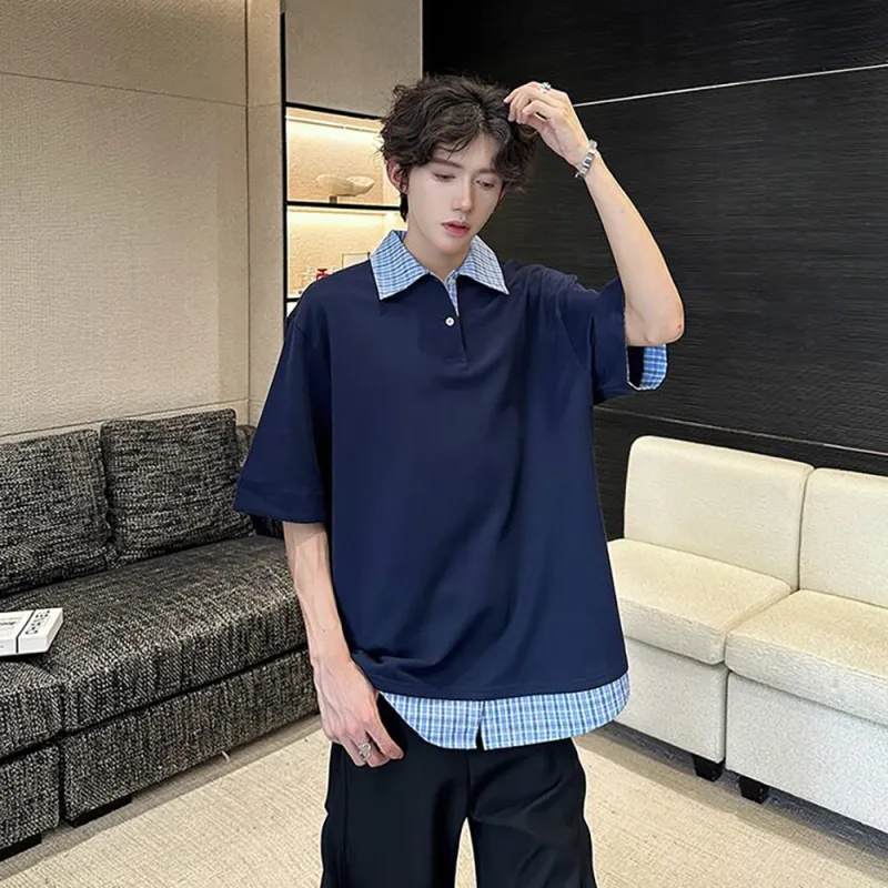 GY.VG Polo Shirts Unisex Navy Blue-2
