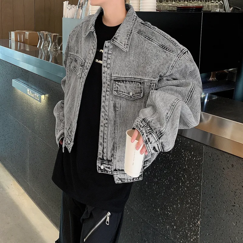 GY.VG Denim Jackets Unisex Gray-4