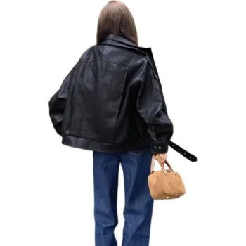 GY.VG Leather Jacket Unisex Black