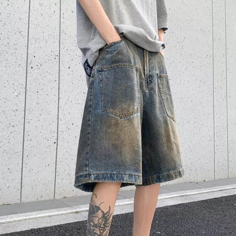 GY.VG Denim Shorts Unisex Blue-4