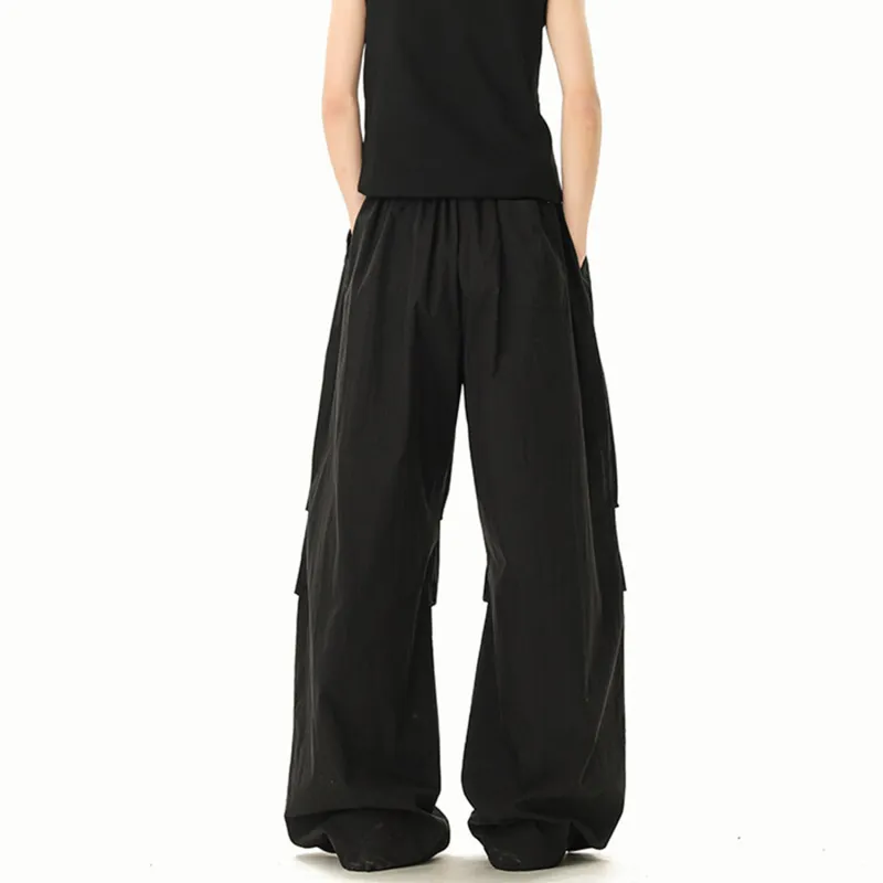 GY.VG Casual Pants Unisex Black White Leopard Print-1