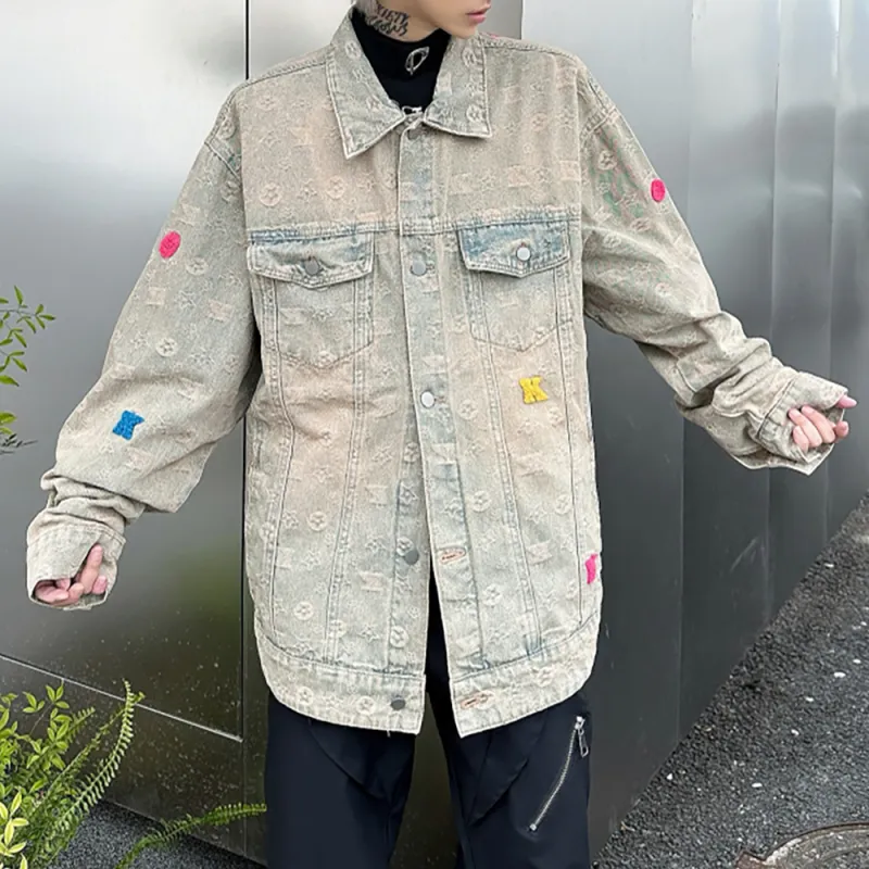 GY.VG Denim Jacket Unisex Yellow Mud-4