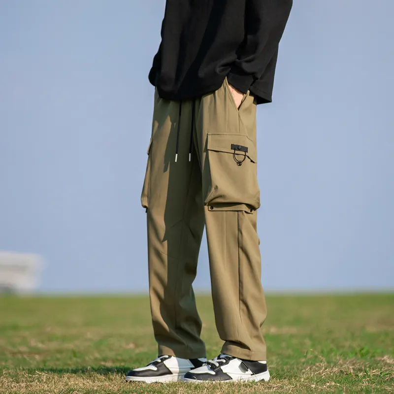 GY.VG Cargo Pants Unisex Brick Red-13