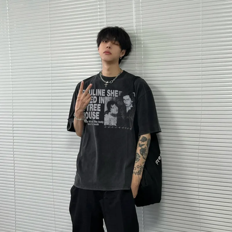 DAND T-Shirts Unisex Washed Black-2