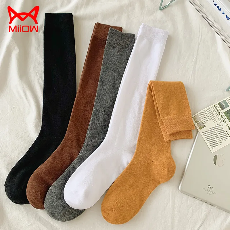 MIIOW Knee High Socks Women's Combo Set-5