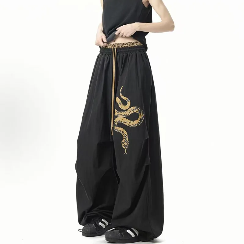 PISYPOX Casual Pants Unisex Black-1