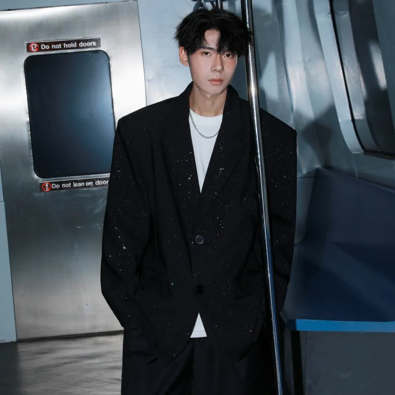 GOOSELIAR Fashion Business Suit Coat Unisex Classic Black-8