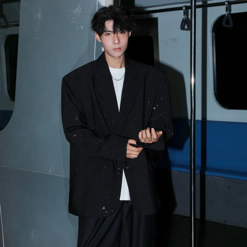 GOOSELIAR Fashion Business Suit Coat Unisex Classic Black-10