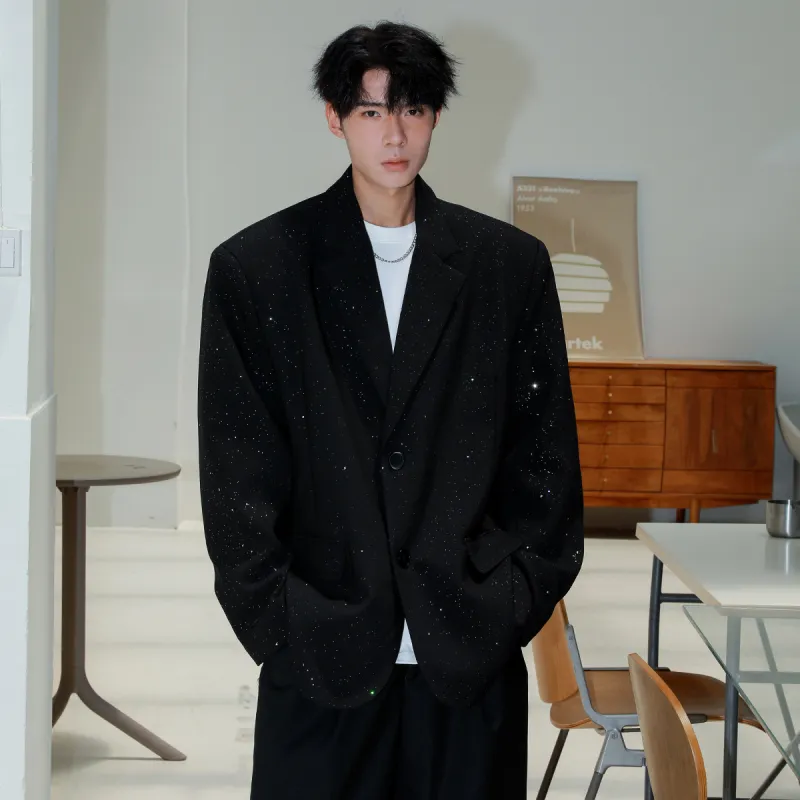 GOOSELIAR Fashion Business Suit Coat Unisex Classic Black-7