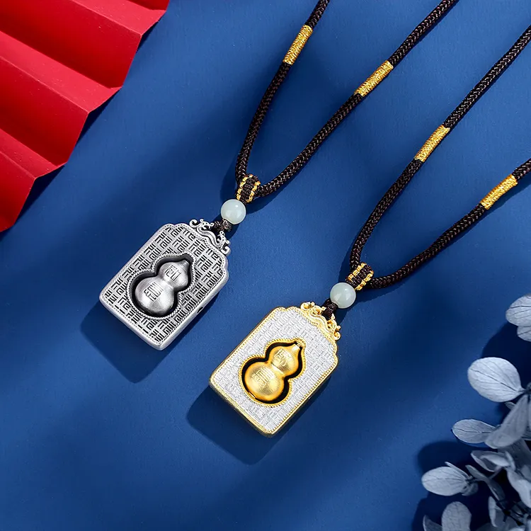 Furunlai S999 Fine Silver Sterling Silver Necklaces Unisex-2