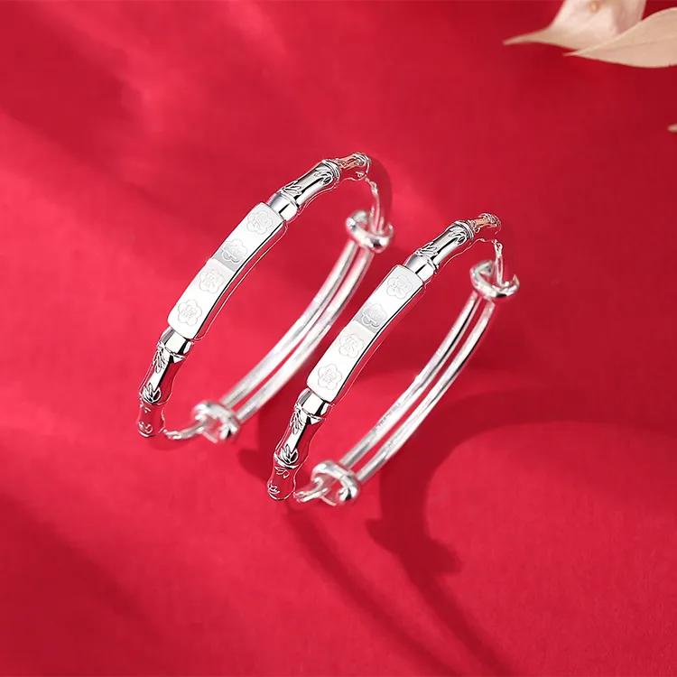 Furunlai 999 Fine Silver Bangles Kids'-6