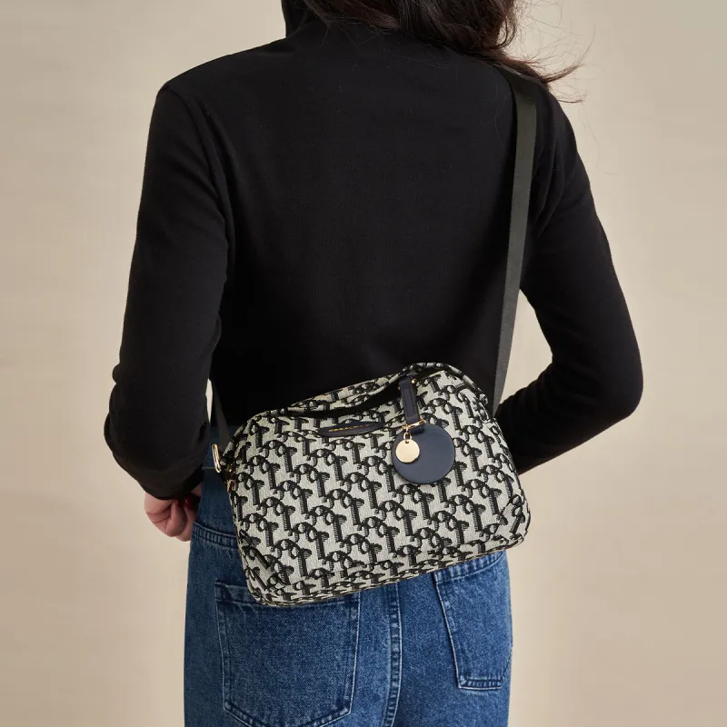 CORALDAISY Pu Cell Phone Pouch Shoulder Bag Handbag Crossbody Bag Women's Dark Blue-3