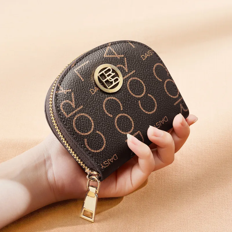 CORALDAISY PVC Coin Purse, Wallet, Small Bag, Card Holder Regular Unisex Coffee/Gray-2