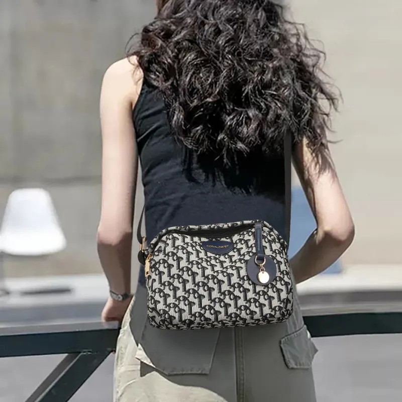 CORALDAISY Pu Cell Phone Pouch Shoulder Bag Handbag Crossbody Bag Women's Dark Blue-4