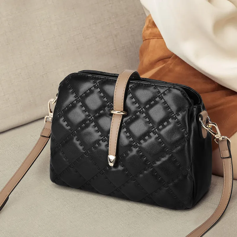 CORALDAISY Synthetic Leather Crossbody Bag, Shoulder Bag Women's Mousse Black-4
