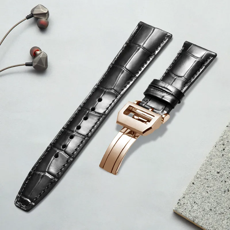 MILANQIAN M&Q IWC Compatibility Watch Band 190mm Cowhide Leather Material-13