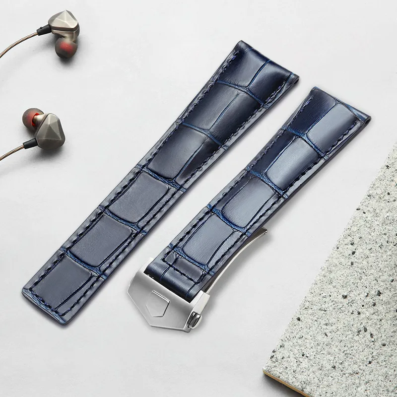 MILANQIAN M&Q Watch Band TAG Heuer Compatibility 204mm Cowhide Leather Material-23