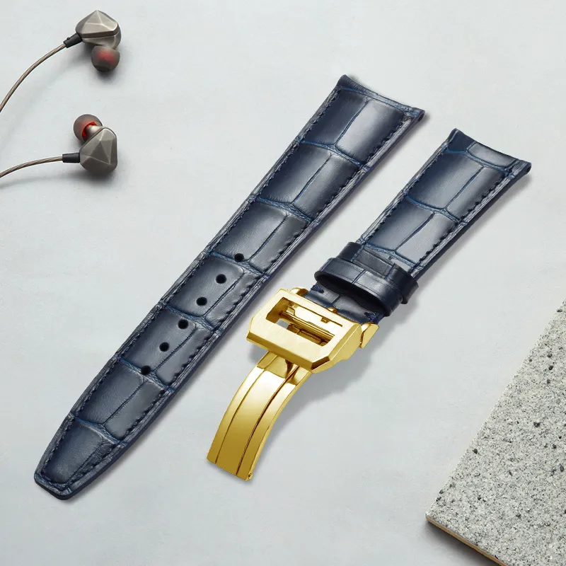 MILANQIAN M&Q Watch Bands Iwc Universal Compatibility 190mm Cowhide Leather Material Unisex-23