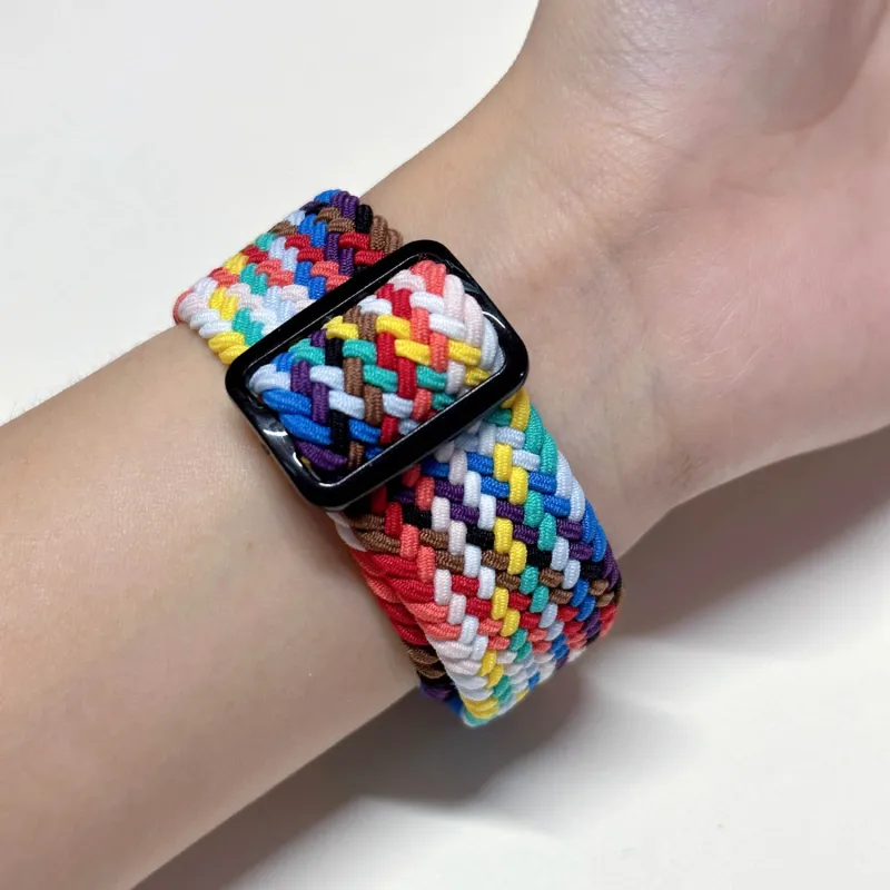 MILANQIAN M&Q Apple Compatibility Watch Band 38 45mm Watch Dial All Nylon Material-5