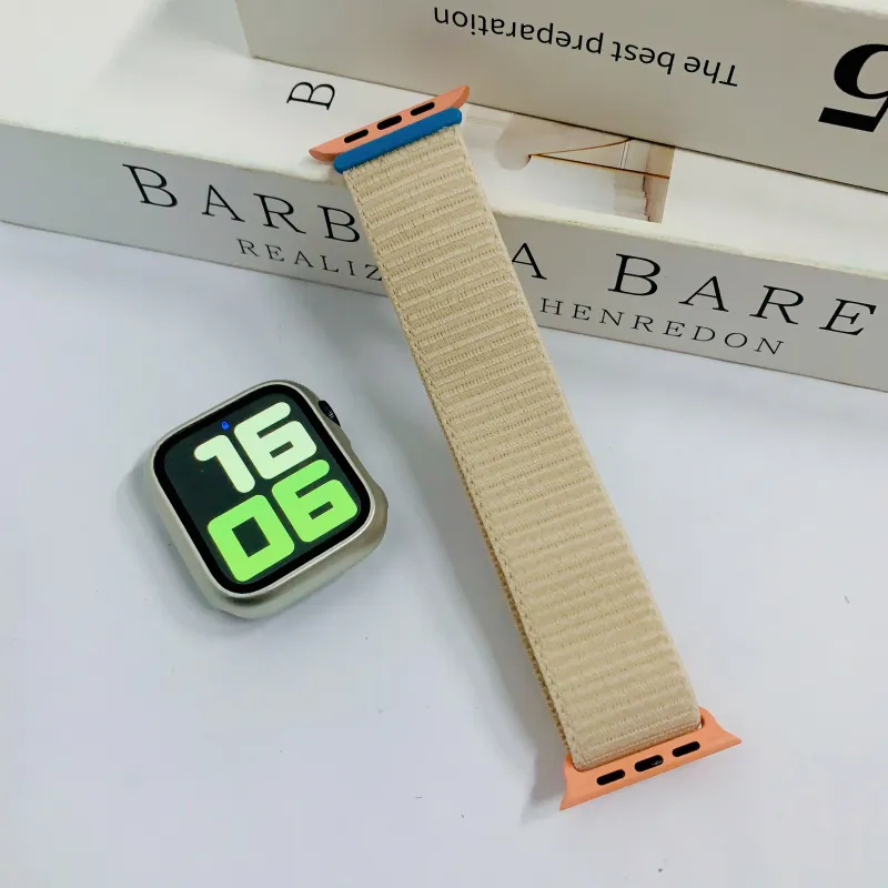 MILANQIAN M&Q Apple Compatibility Watch Band 38 45mm Watch Dial All Nylon Material-5