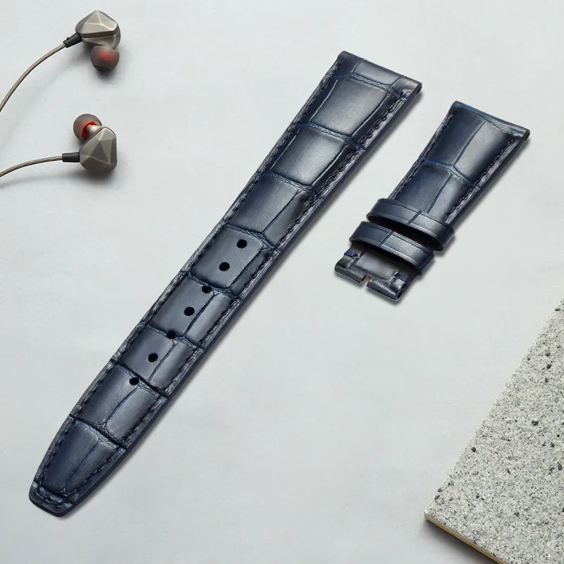 MILANQIAN M&Q IWC Compatibility Watch Band 190mm Cowhide Leather Material-5