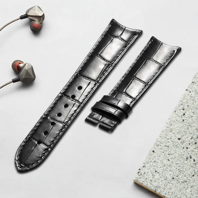MILANQIAN M&Q Jaeger Compatibility Watch Band 190mm Cowhide Leather Material-1