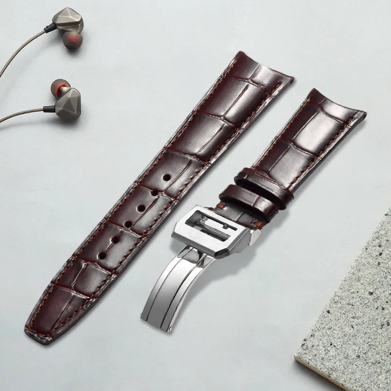 MILANQIAN M&Q Watch Bands Iwc Universal Compatibility 190mm Cowhide Leather Material Unisex-9