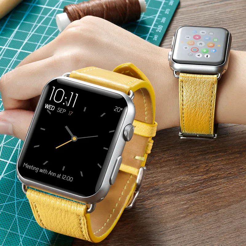 MILANQIAN M&Q Apple Compatibility Watch Band 38 49MM Watch Dial All Genuine Leather Material-14