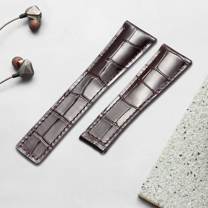 MILANQIAN M&Q Watch Band TAG Heuer Compatibility 204mm Cowhide Leather Material-5