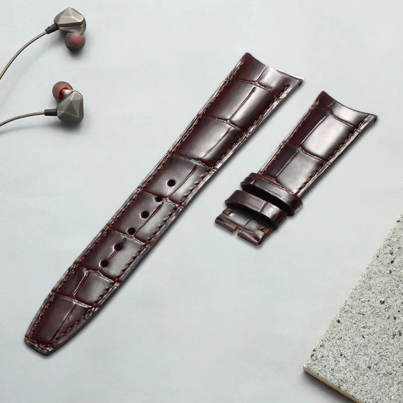 MILANQIAN M&Q Watch Bands Iwc Universal Compatibility 190mm Cowhide Leather Material Unisex-3
