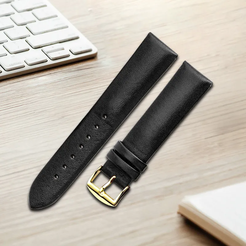 MILANQIAN M&Q Dw Tissot, Omega, Casio, CK Compatibility Watch Band 190 200mm Genuine Leather Material-11
