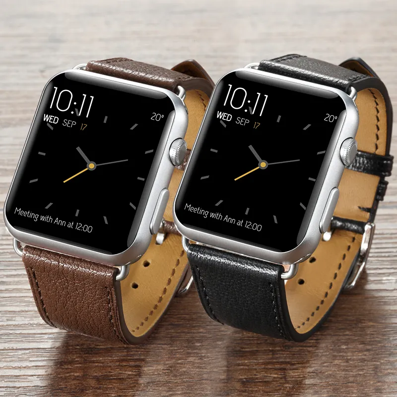 MILANQIAN M&Q Apple Compatibility Watch Band 38 49MM Watch Dial All Genuine Leather Material-3