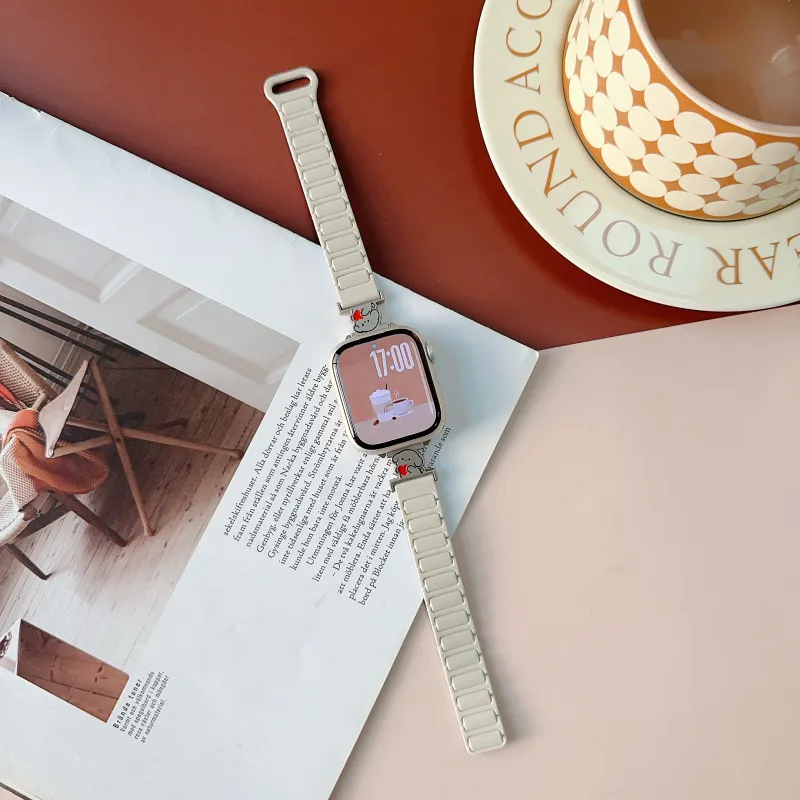MILANQIAN M&Q Apple Compatibility Watch Band 38 46mm Silicone Material-2
