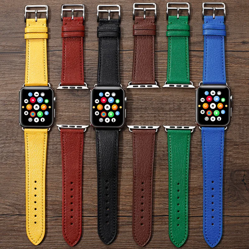 MILANQIAN M&Q Apple Compatibility Watch Band 38 49MM Watch Dial All Genuine Leather Material-2