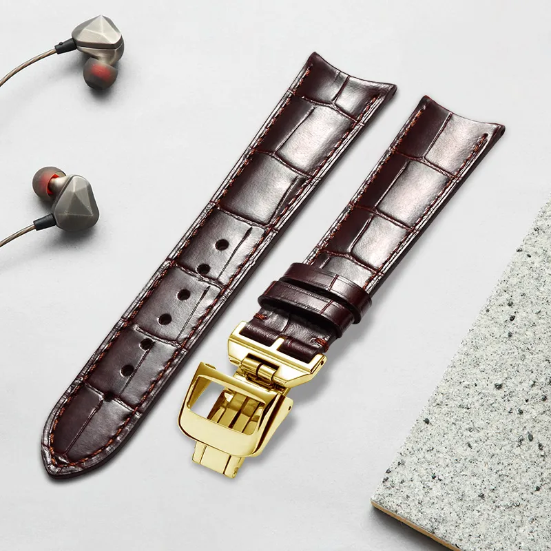 MILANQIAN M&Q Jaeger Compatibility Watch Band 190mm Cowhide Leather Material-15