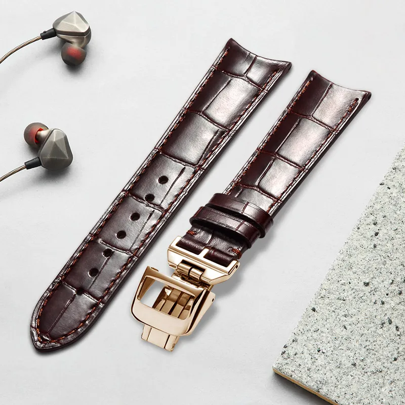 MILANQIAN M&Q Jaeger Compatibility Watch Band 190mm Cowhide Leather Material-11