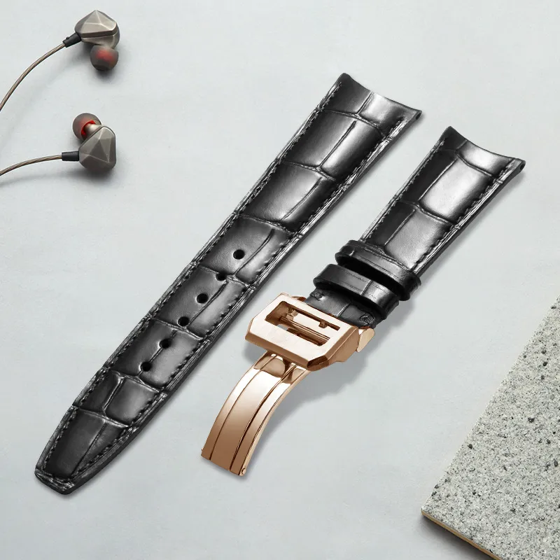 MILANQIAN M&Q Watch Bands Iwc Universal Compatibility 190mm Cowhide Leather Material Unisex-13