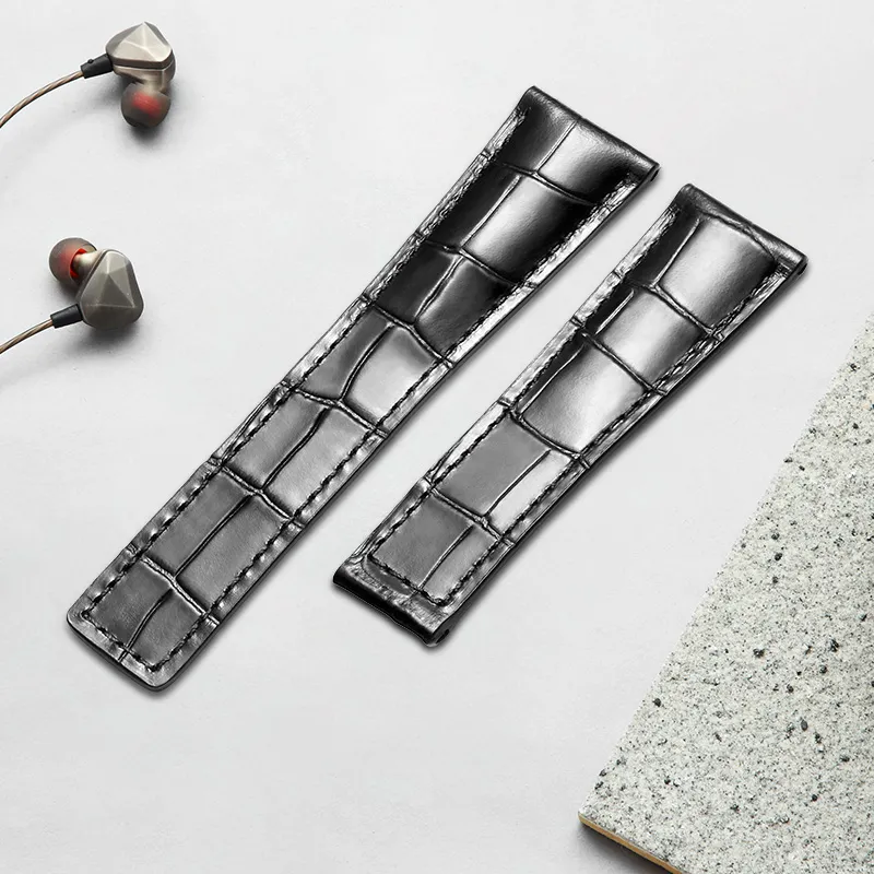 MILANQIAN M&Q Watch Band TAG Heuer Compatibility 204mm Cowhide Leather Material-1