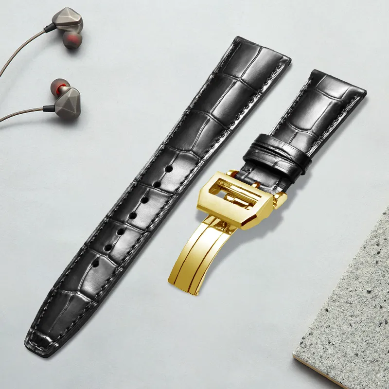 MILANQIAN M&Q IWC Compatibility Watch Band 190mm Cowhide Leather Material-19