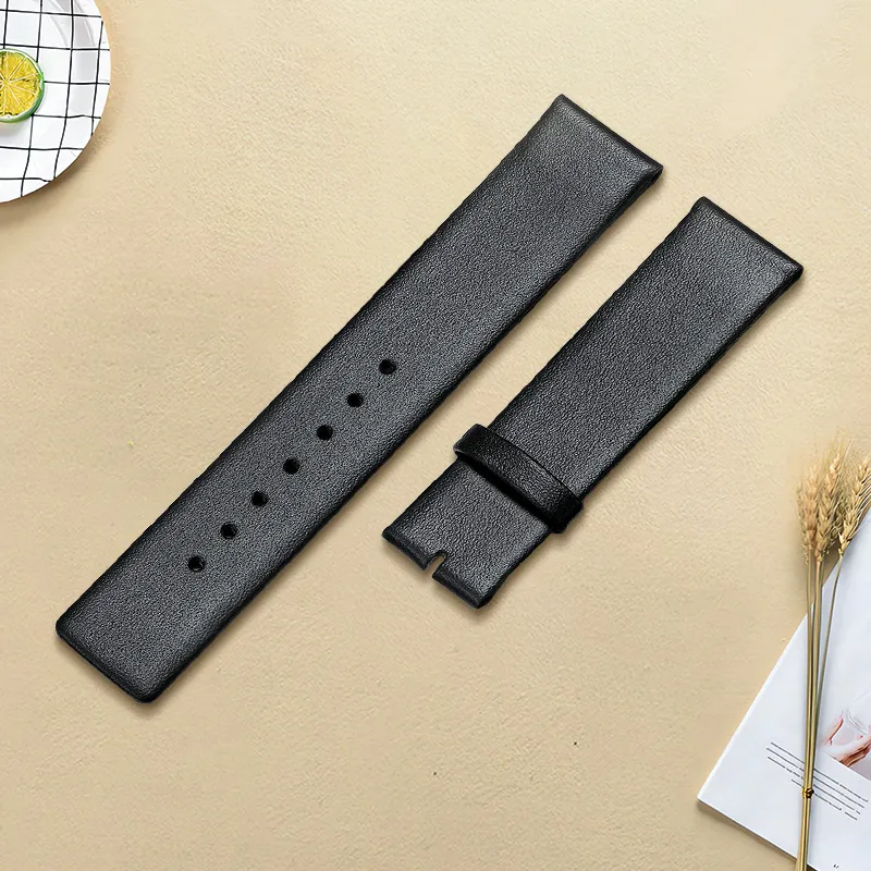 MILANQIAN M&Q Watch Bands CK Compatibility 190mm Cowhide Leather Material Unisex-1