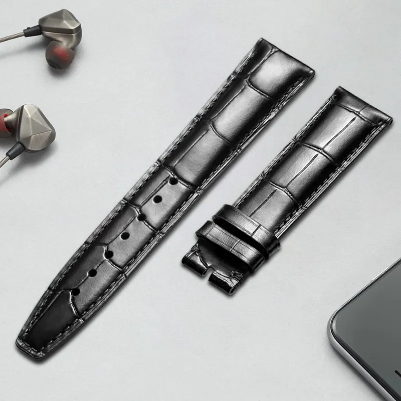 MILANQIAN M&Q Watch Band IWC Compatibility Across Brands 190mm Cowhide Leather Material Unisex-1